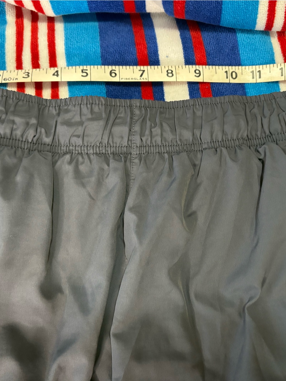 Athletic Works Gray Elastic-Waist Athletic Shorts